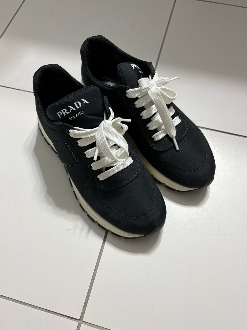 Prada Milano Women Black Sneakers